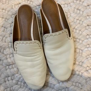 Frye butter soft off white flats